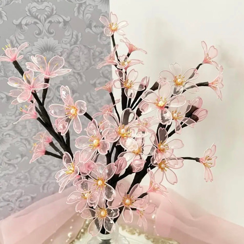 桜(クリアピンク)☆ディップフラワー☆アメリカンフラワー アート