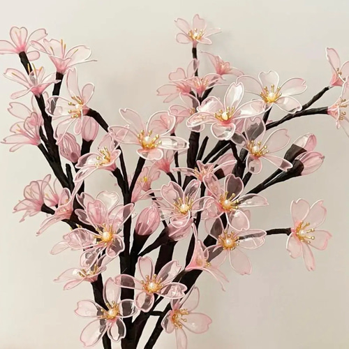桜(クリアピンク)☆ディップフラワー☆アメリカンフラワー アート