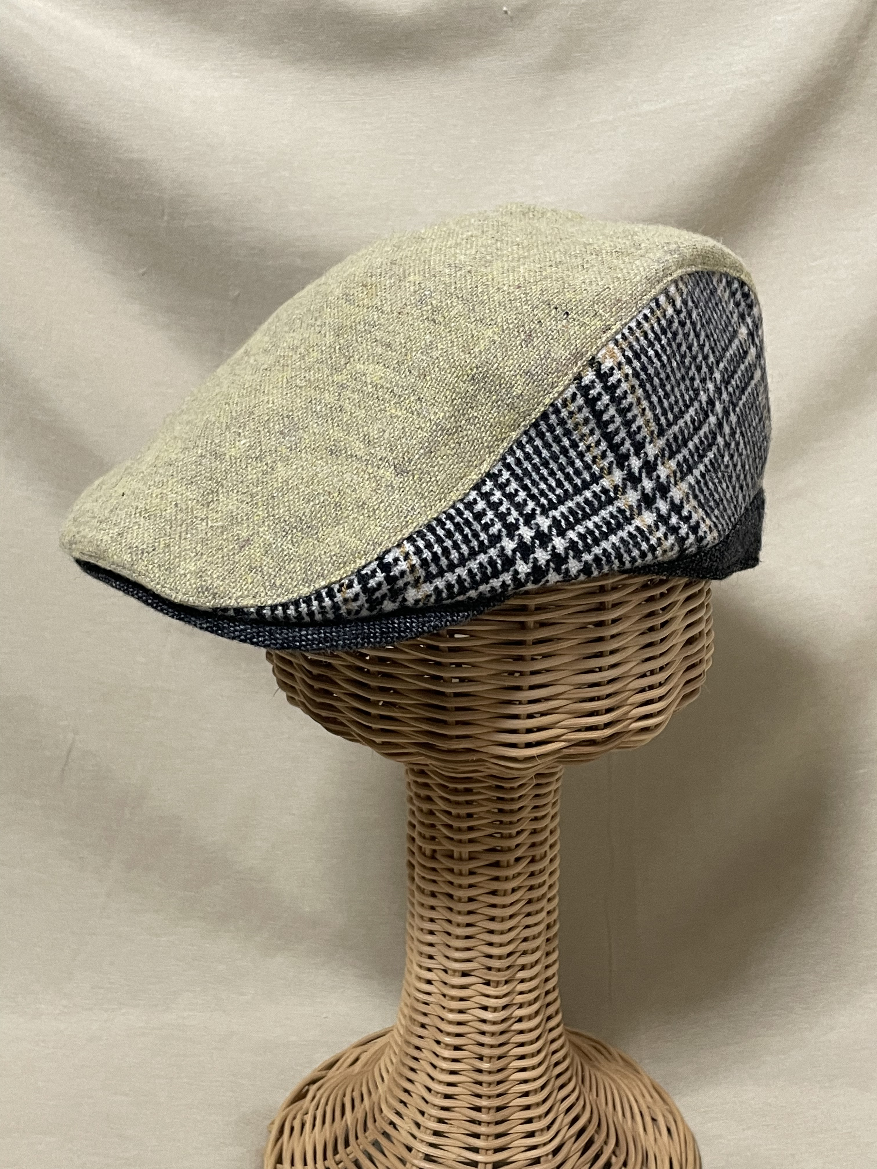 ウールハンチング（イエロー&グレーチェック）