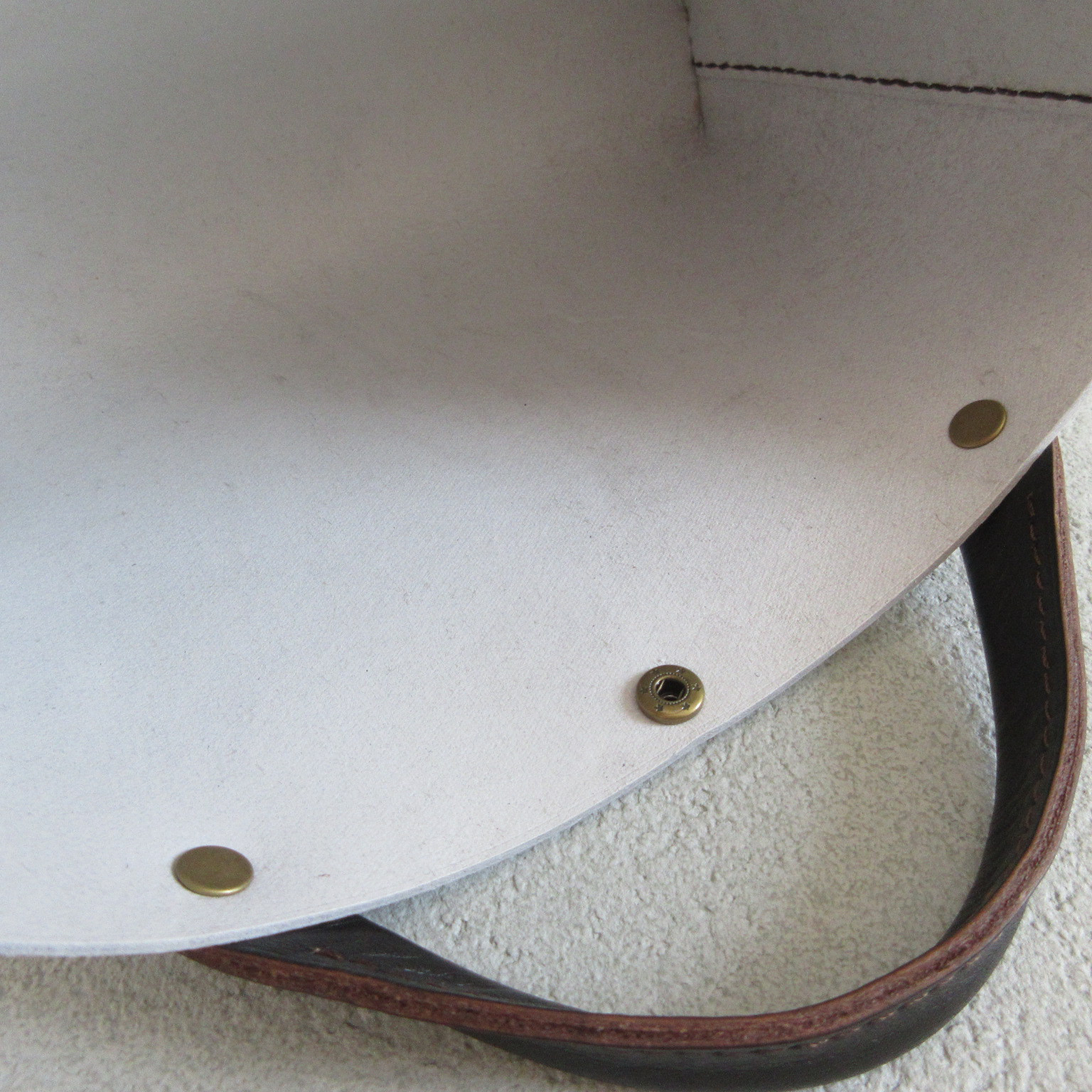 手縫い☆そのまま持っても映える♪《牛革》バッグインバッグ・ハンドソーイング・084・復刻