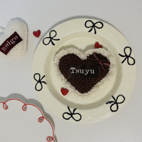 名入れ可能**ころんとハートのビブ バレンタイン 犬用/ギフト/犬用