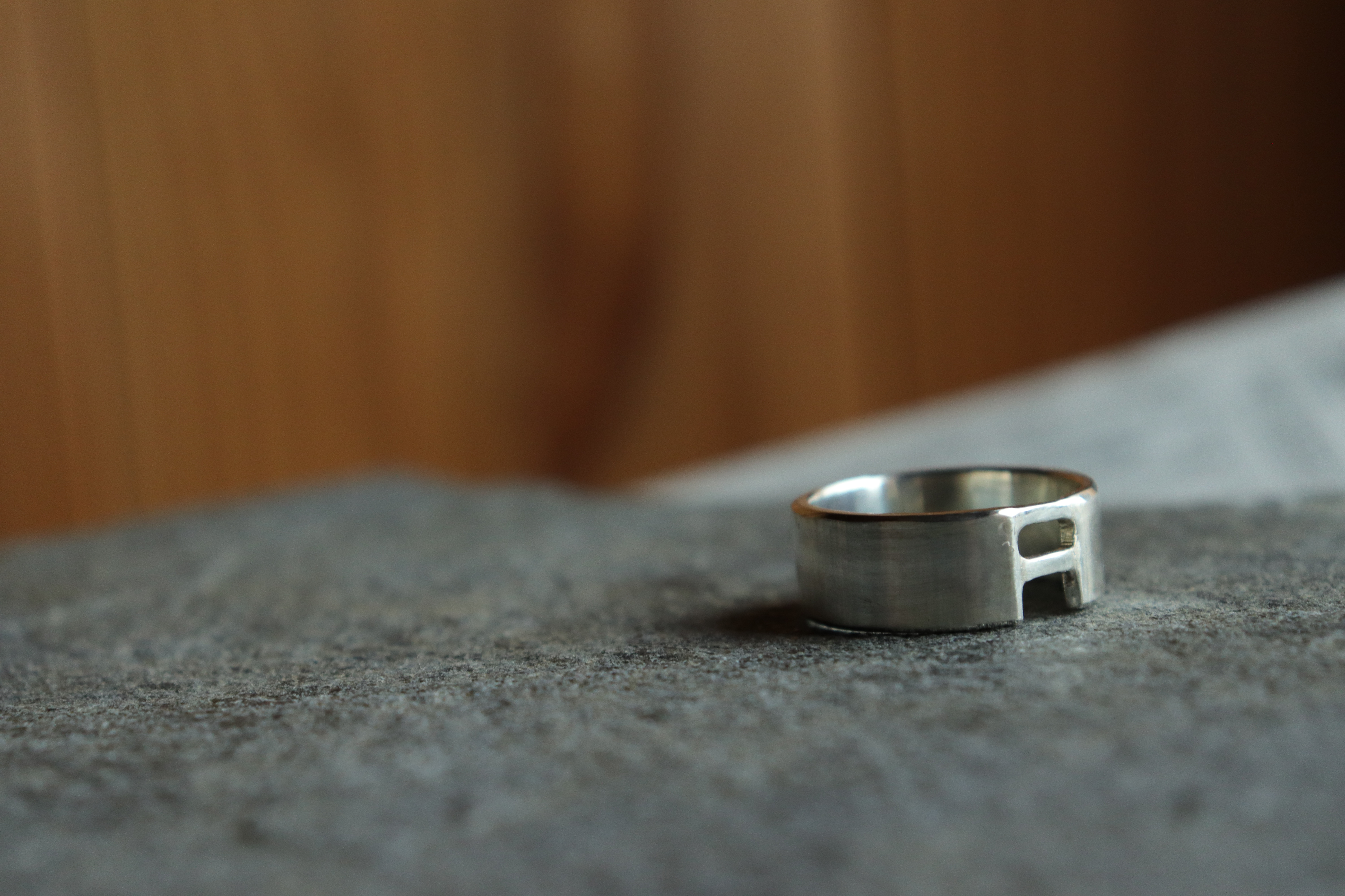 シルバーリング　ダブルライン