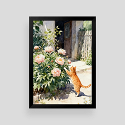 絵画。原画☆キャンバスF10【かわいい猫たちが一緒に香ばしいお風呂に