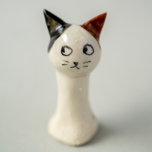 ★特選一品★希少レア☆繊細フラワー彫刻【愛らしい夫婦猫シュンガイトねこ置物】❤️ Modern Art Private's Lucky Cat