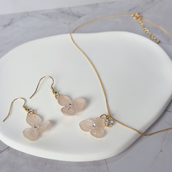 k16gp【ピアス&ネックレス2点セット】ドライフラワー 新春福袋2026