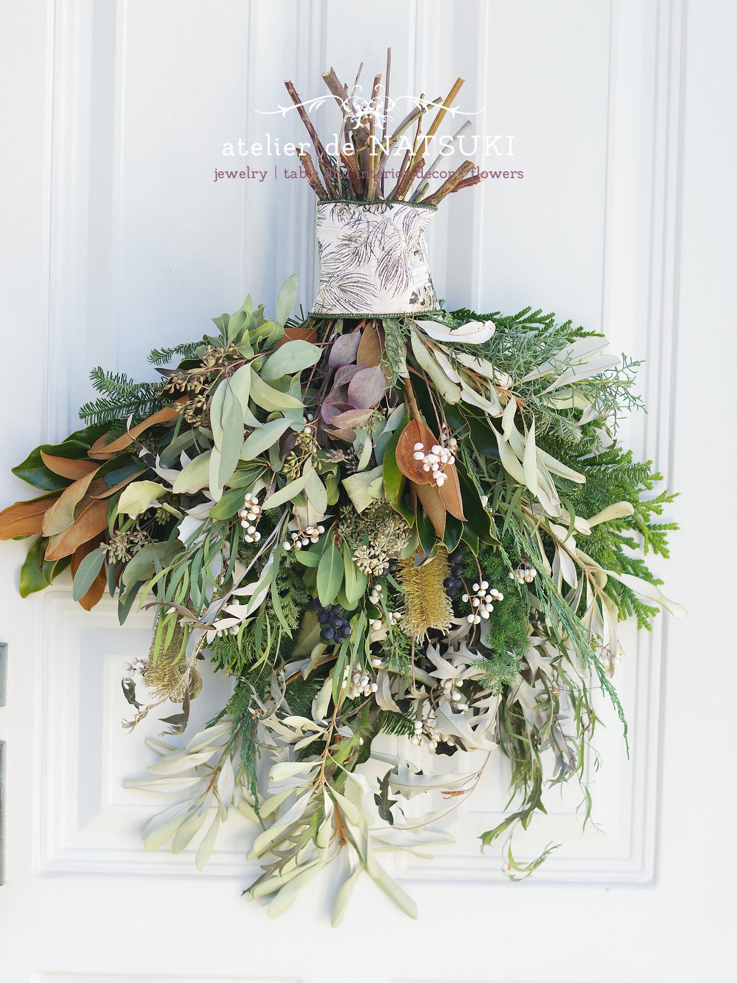 12/31発送分のみ　1点ものです♡＜特大☆着せ替えスワッグ*＞エバーグリーン