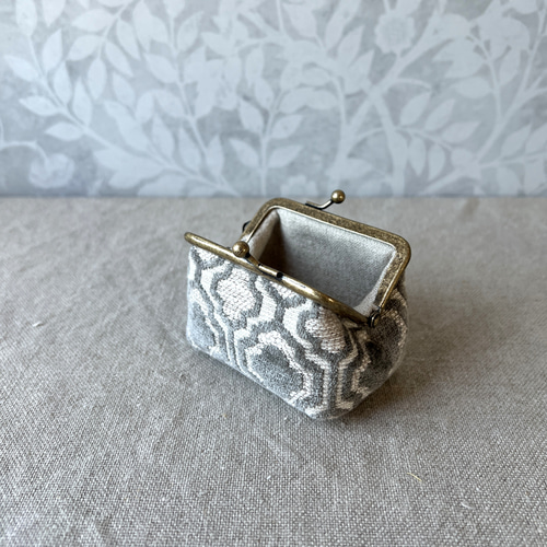 がまぐちポーチS モロッカンタイル グレー がま口 Green thumb 通販