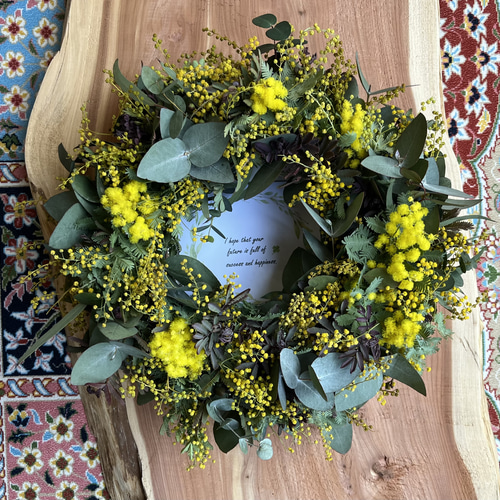 オーダーメイド】 フレッシュ ミモザリース リース Couronne♡mignonne