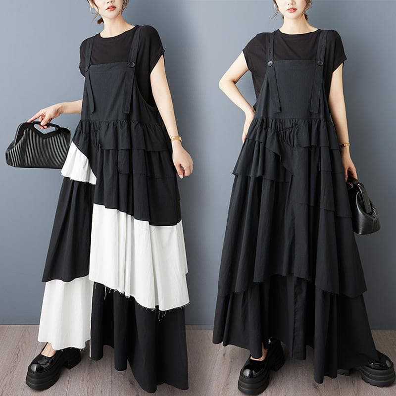 大きいサイズ レディース サロペット　ワンピース　ロング　春夏　新品