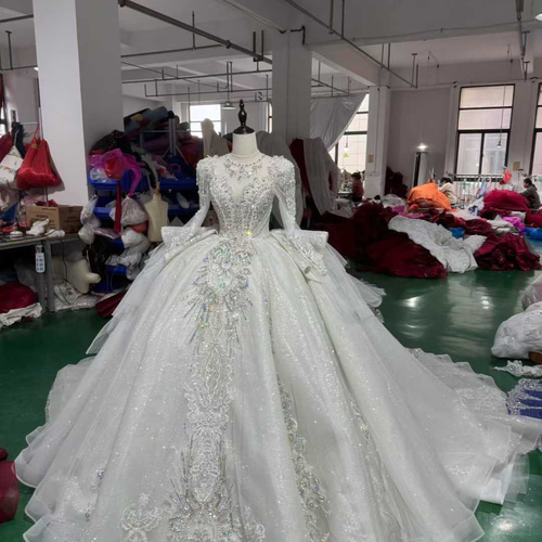 新作 ラッフルスカート 2026春婚秋婚冬婚 長袖 プリンセスライン