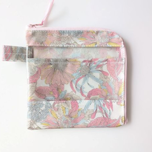 仕切り付きXS L字ファスナー クリアポーチ アンジェリカガーラ