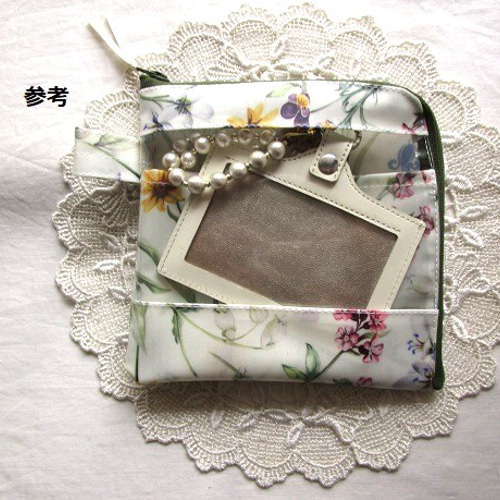 仕切り付きXS L字ファスナー クリアポーチ アンジェリカガーラ