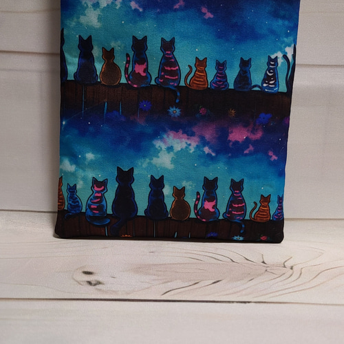 ハンドメイド スマホポシェット ショルダーバッグ サコッシュ 散歩 猫