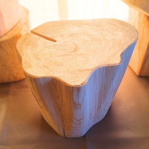 天然アロマ ひのきの切株テーブル 末広がり サイドテーブル BCGE 通販