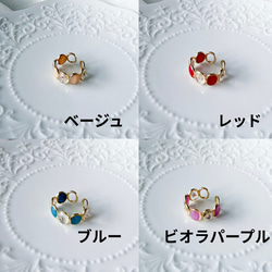 滿天星象牙色戒指，花朵配件，均碼，禮品，成人適用 第4張的照片