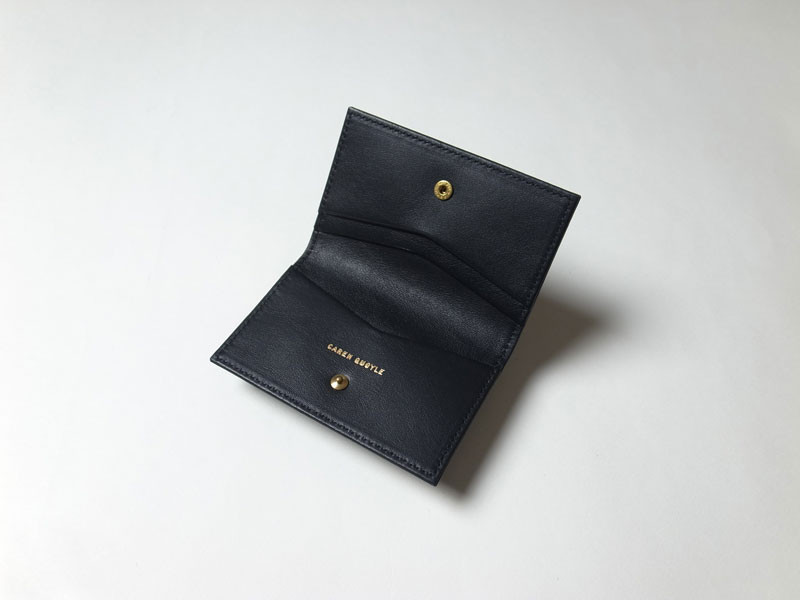 上質イタリアンレザー'スタイリッシュな名刺入れ'「Business card case」- ブラック -