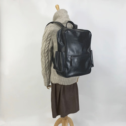 大きい本革リュック[A3対応] (黒) リュック・バックパック Z-chan