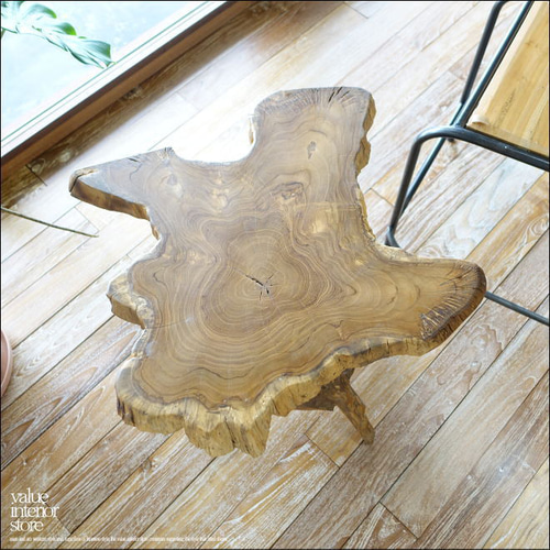 一枚板 無垢材 プリミティブサイドテーブルWN カフェテーブル コーヒー