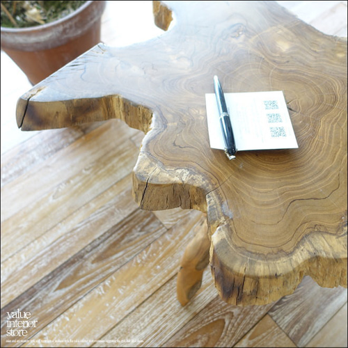 一枚板 無垢材 プリミティブサイドテーブルWN カフェテーブル コーヒー