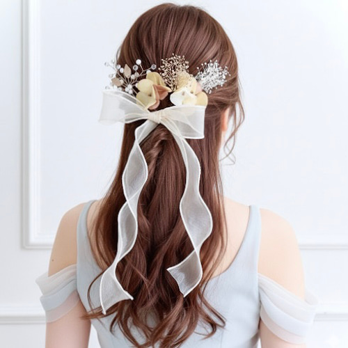 フラワー ヘアアクセサリー ダリア 胡蝶蘭 和装 髪飾り ㊻ 花