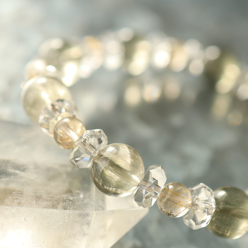 ☆スーパープレミアムブレス：グリーンラビットヘアー：10ミリ