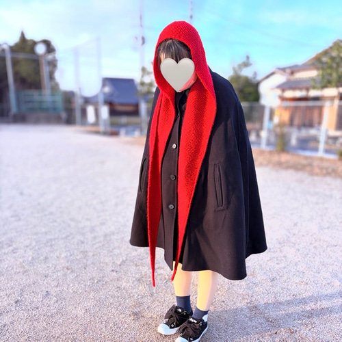 ソフィーフード 【赤】sophiehood ニット帽 マフラー フード付きネック