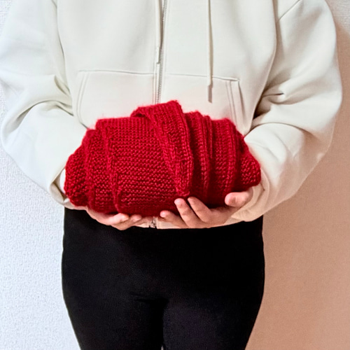 ソフィーフード 【赤】sophiehood ニット帽 マフラー フード付きネック