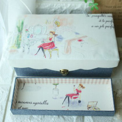 裁縫箱 Lサイズ ソーイングボックス アクセサリーボックス リバティ