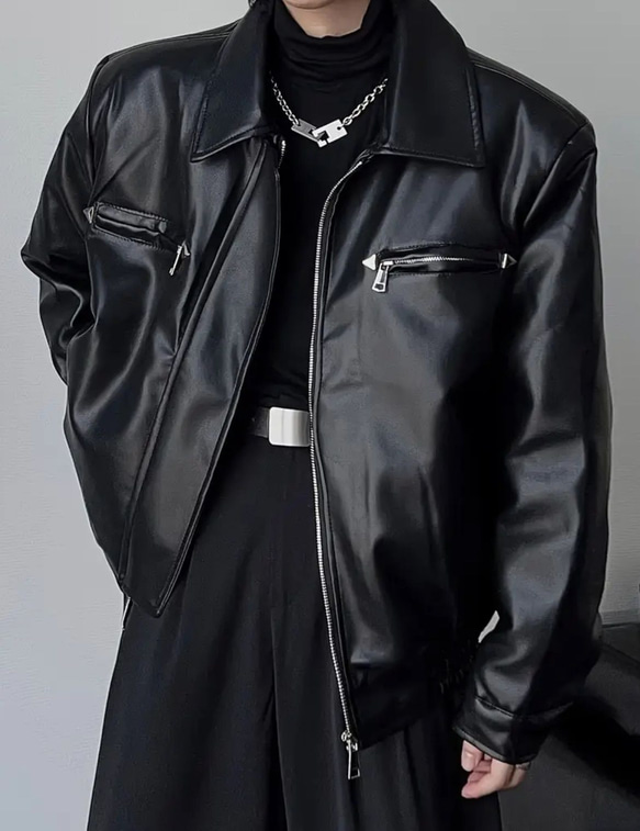 ジャケット ライダースジャケット PU メンズ レザージャケット