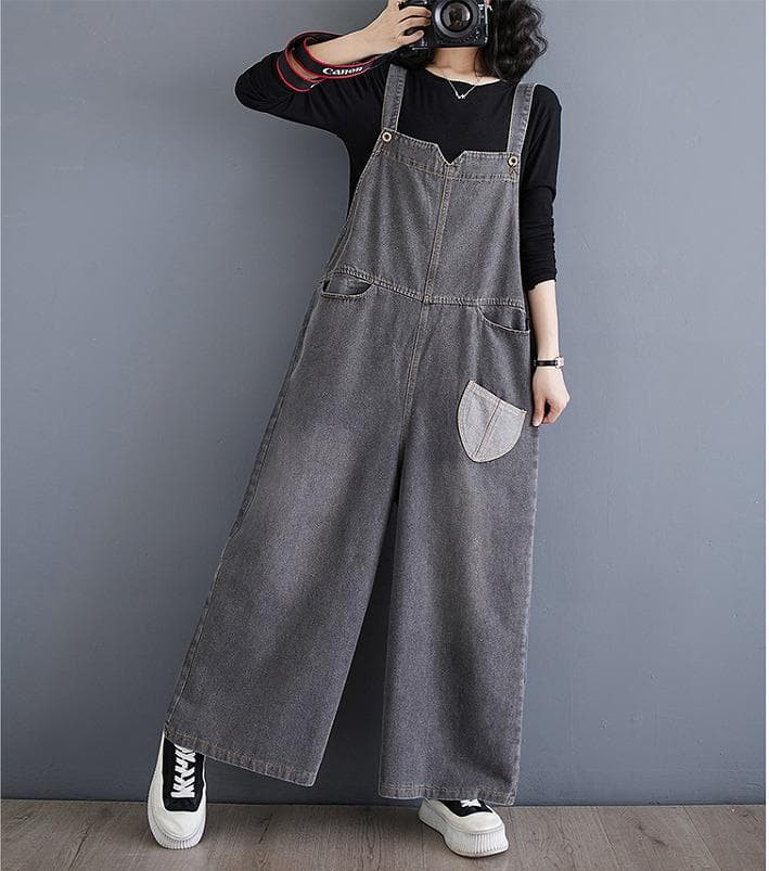 大きいサイズ オーバーオール　サロペット　レディース 秋冬　春 パンツ デニム