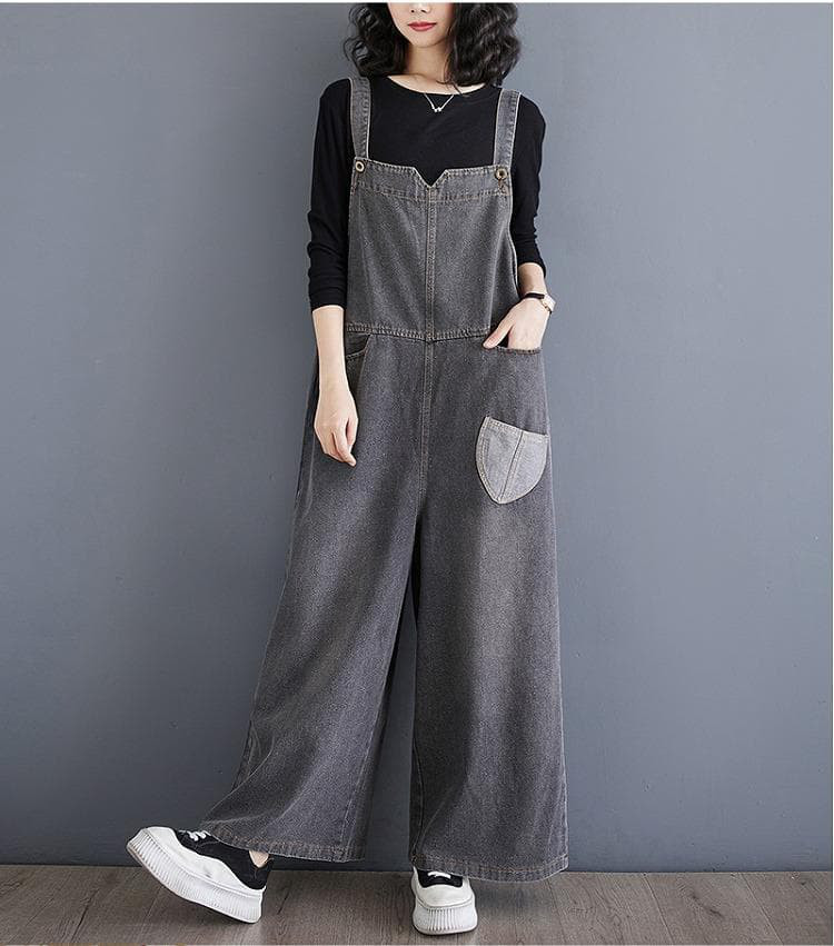 大きいサイズ オーバーオール　サロペット　レディース 秋冬　春 パンツ デニム