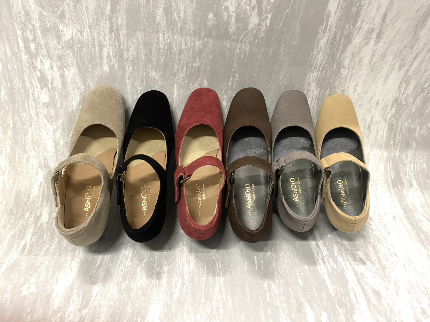 【アシオト】神戸の靴職人が作った♪超軽量・純国産ウエッジパンプス♪（A3434)