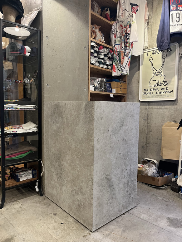 チョコボーイ　レジカウンター 石っぽいシリーズ】レジカウンター ボックスタイプ 受付カウンター 机