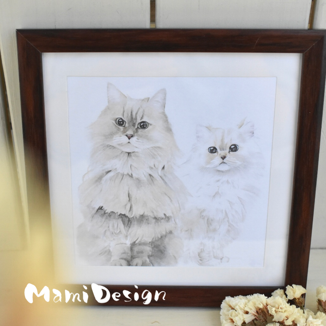 かぞくにがおえ 人物 水彩風似顔絵