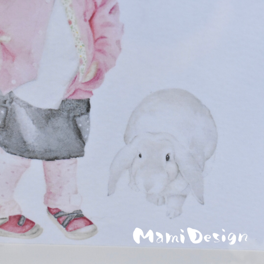 かぞくにがおえ 人物 水彩風似顔絵