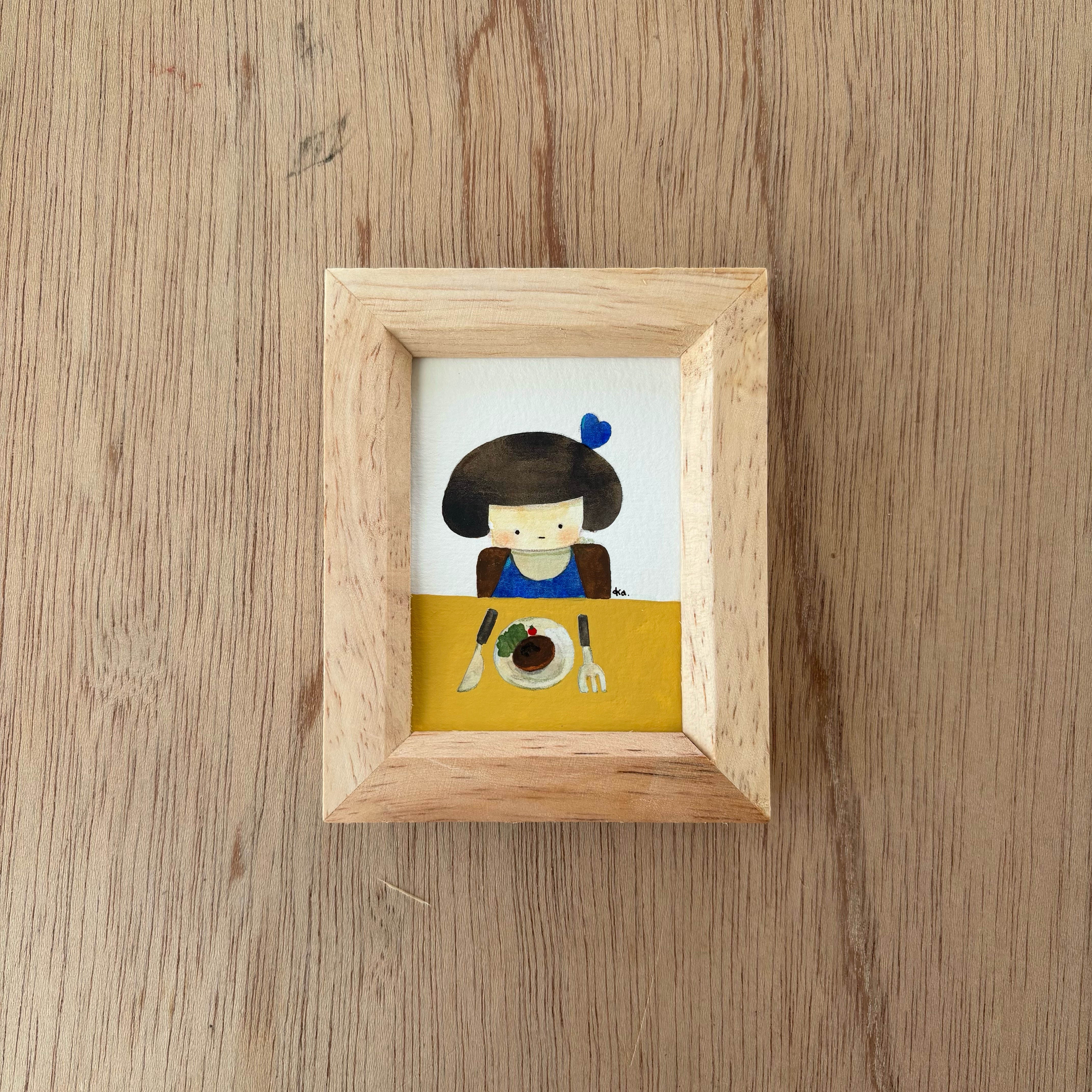 「ハンバーグ」ミニ額　原画