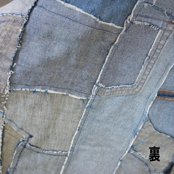 マルチカバー デニムパッチワーク / セミオーダー / サイズ相談可 / 裏地なし / 一点もの