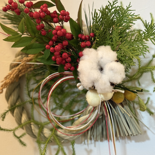 南天たっぷり ナチュラルお正月飾り しめ縄・しめ飾り Meet Me in