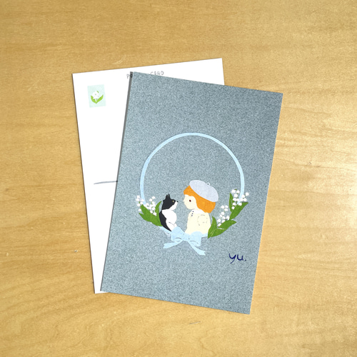 すずらんのポストカード2種セット ポストカード ポチくまギャラリー