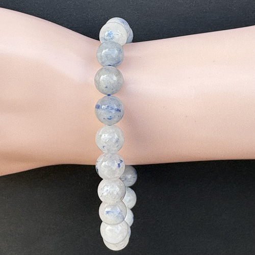 天然石 希少❣️デュモルチェライトinクォーツinクォーツ×シトリン ブレスレット デュモルチェライト イン クォーツァイト ブレスレット 12mm 希少 1点