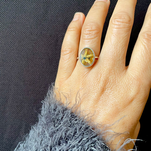 AAA級天然ゴールドルチルクォーツ指輪面原石 YTB83P3/234P75D ☆AAA級天然ゴールドルチルクォーツ原石B89P3/65P10B - メルカリ