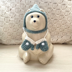 再販♡【花飾り3点セット】しろくま貯金箱 小物セット その他