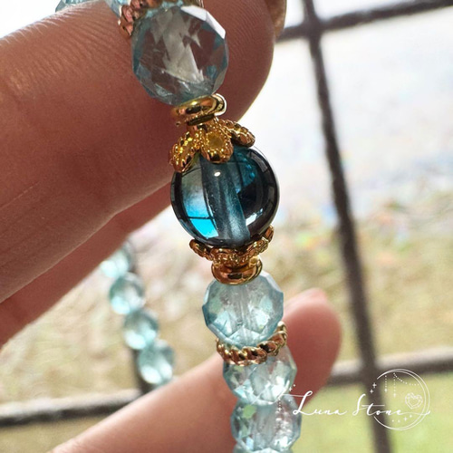 ロンドンブルートパーズ×スイスブルートパーズ】深海と空色の透明感