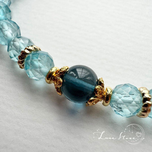 ロンドンブルートパーズ×スイスブルートパーズ】深海と空色の透明感