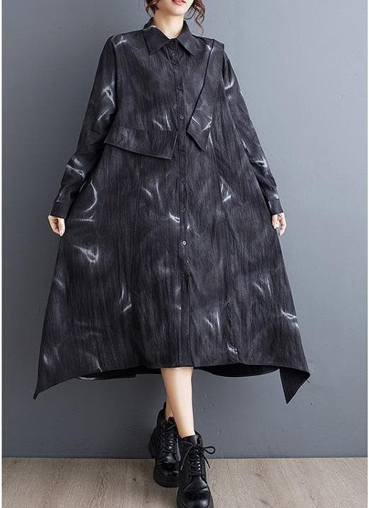 シャツ　チュニック　ワンピース　大きいサイズ レディース 秋冬　春 長袖