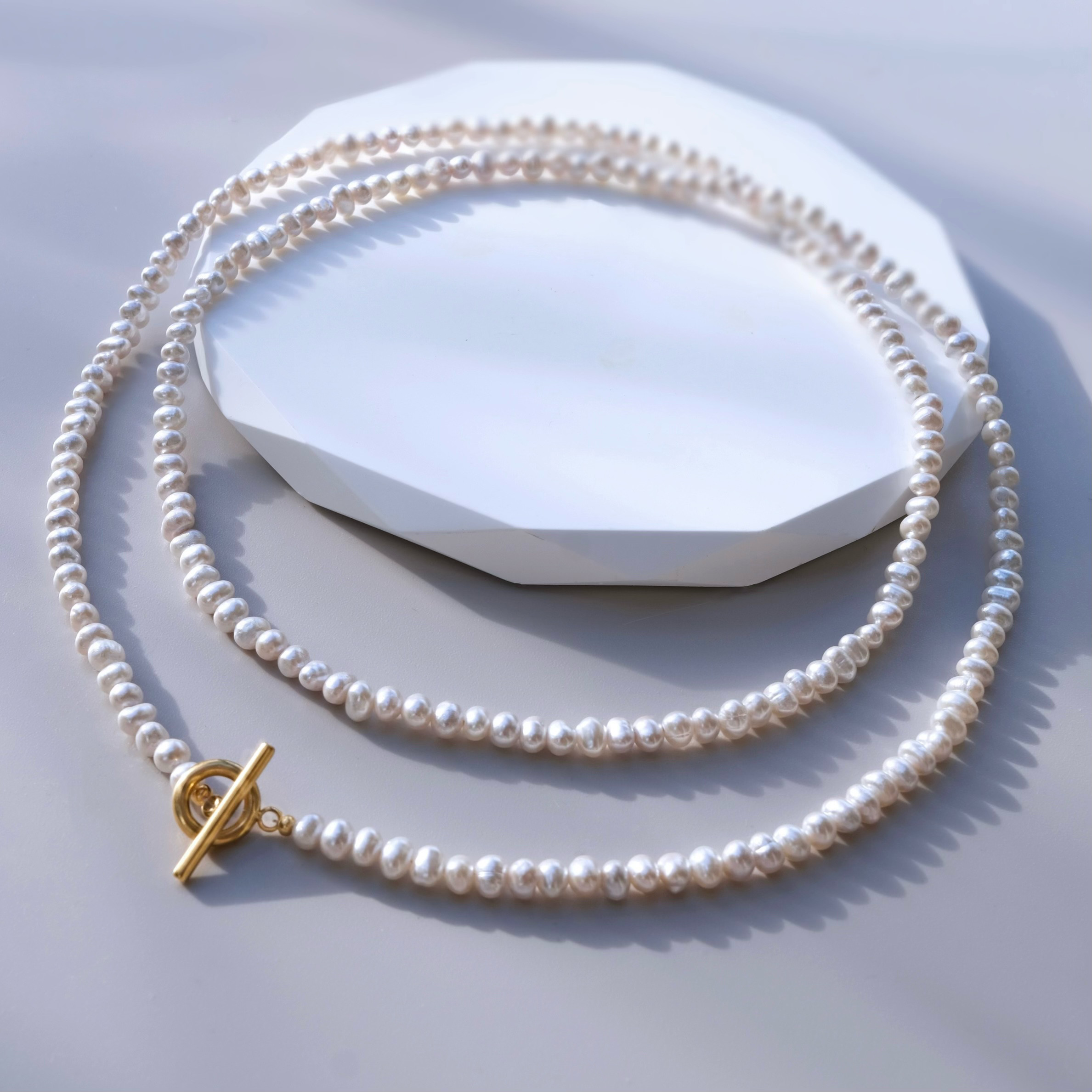 2way ロング淡水パールネックレス 小粒バロック パールネックレス サージカルステンレス 大人フォーマル2026