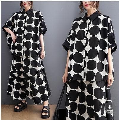 大きいサイズ　レディース　春夏秋　セットアップ　パンツ　トップス　半袖