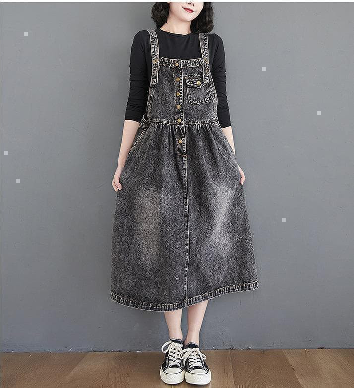 大きいサイズ　レディース　サロペットスカート　サロペットワンピース