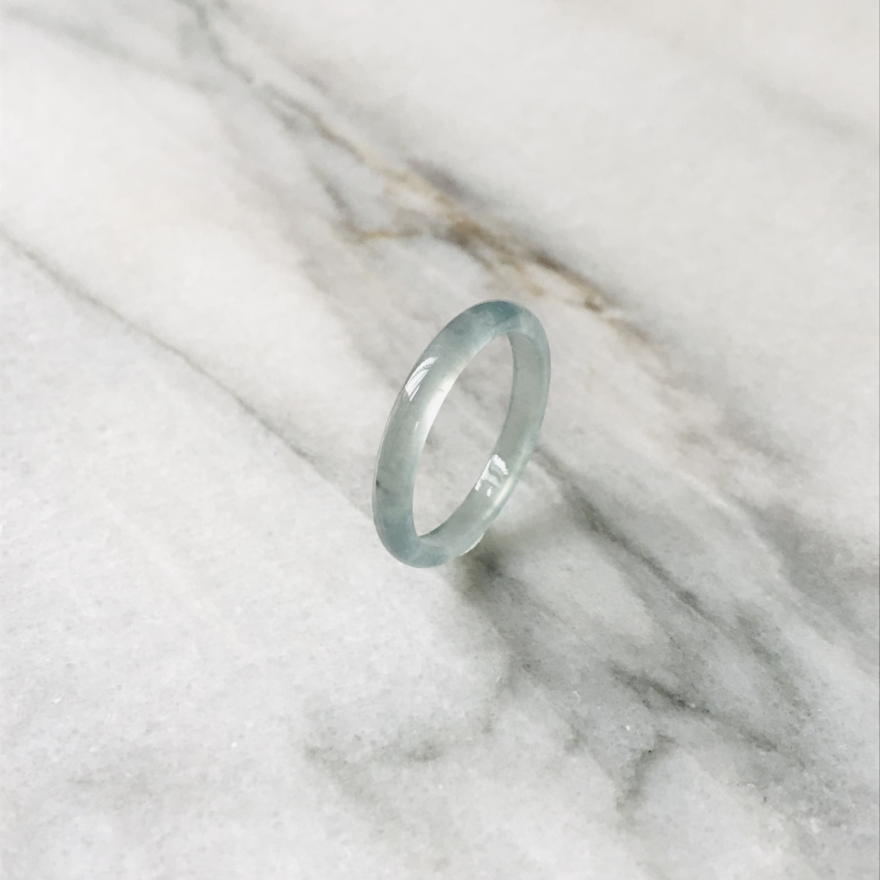 [R120-027］ ジェイド　JADE ヒスイ　本翡翠　くりぬき　リング　天然石　一点物　グアテマラ産　16号　指輪