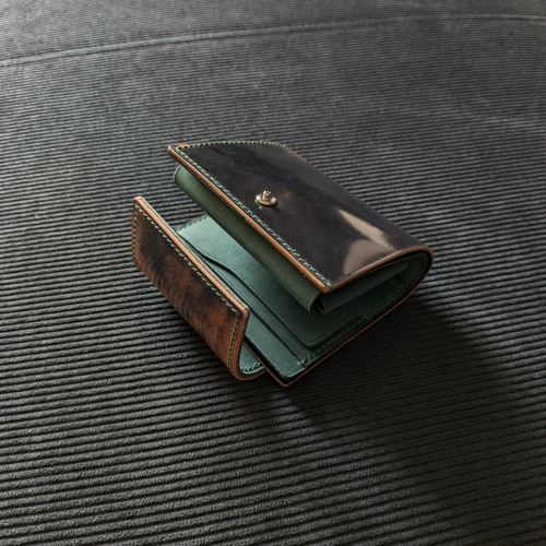 コードバン ミニウォレット ミニ財布 フラップ付き【ROCADO社マーブル